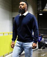 　球場入りするテオスカー・ヘルナンデス（ロサンゼルス・ドジャース提供）