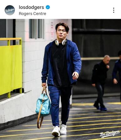 　ドジャースの公式インスタグラム（＠ｌｏｓｄｏｄｇｅｒｓ）から