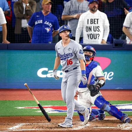 　勝ち越し本塁打を放ったスミス（ロサンゼルス・ドジャース提供）