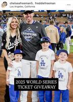 フリーマンの妻チェルシーさんのインスタグラム＠ｃｈｅｌｓｅａｆｒｅｅｍａｎ５（１０月２０日付）より