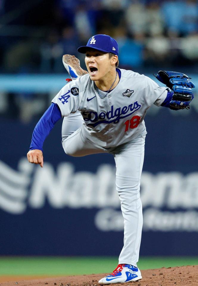 　４安打１失点と安定感を見せた山本（共同）