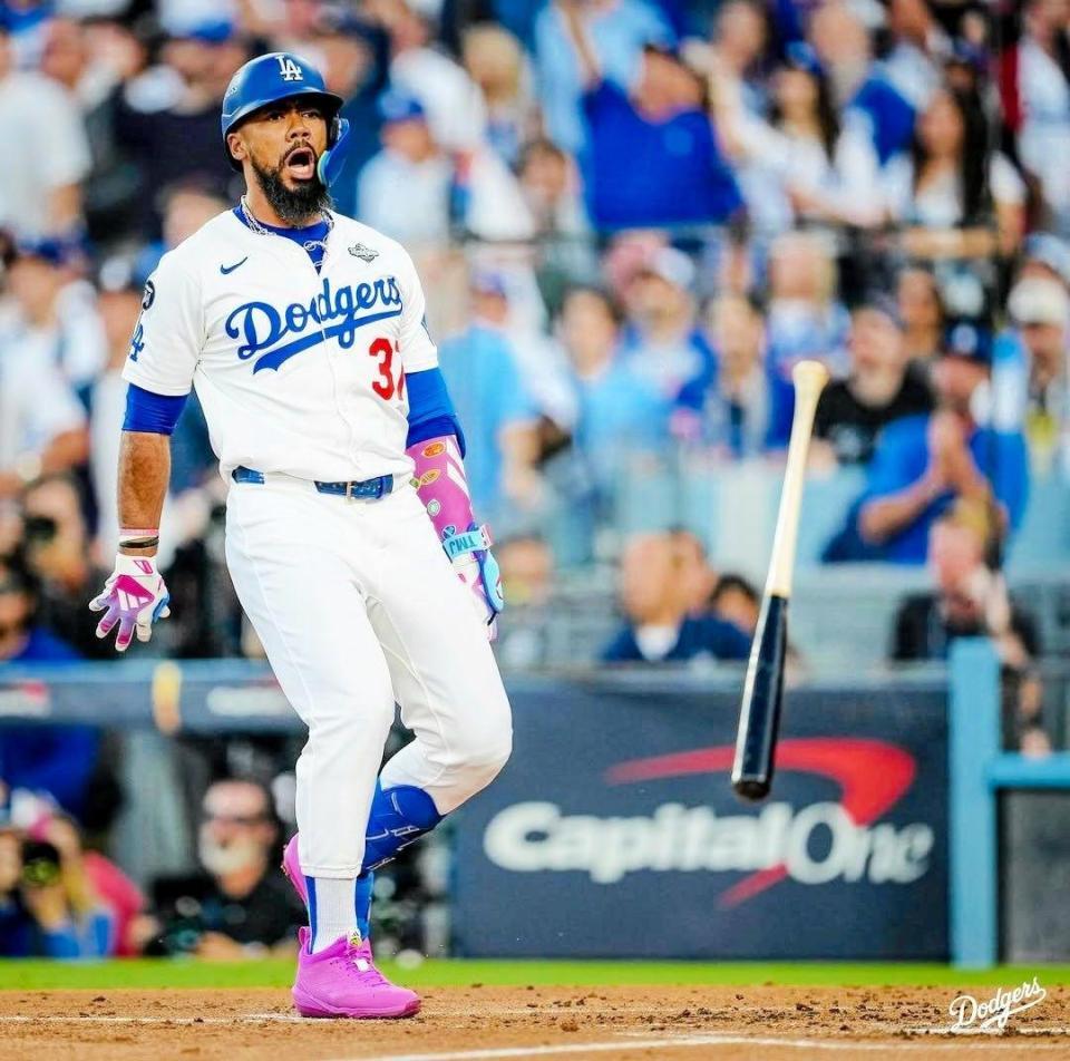 し*ん様 ドジャース　テオスカーヘルナンデス　サイン　バット　大谷翔平 ドジャース テオスカーが確信の先制弾！大谷翔平もベンチ