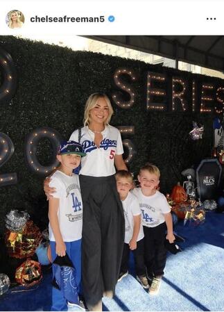 フリーマンの妻、チェルシーさんのインスタグラム（＠ｃｈｅｌｓｅａｆｒｅｅｍａｎ５）から