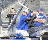 　フリー打撃を行う大谷翔平（撮影・小林信行）