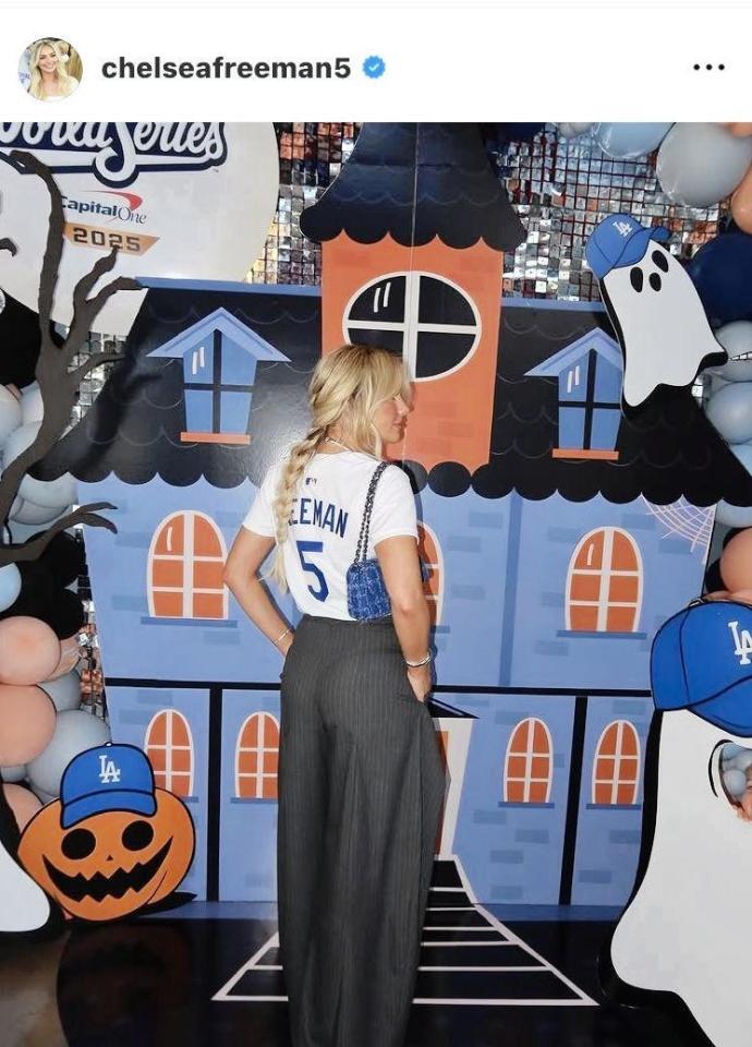 フリーマンの妻、チェルシーさんのインスタグラム（＠ｃｈｅｌｓｅａｆｒｅｅｍａｎ５）から