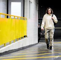 　球場入りするグラスノー（ロサンゼルス・ドジャース提供）