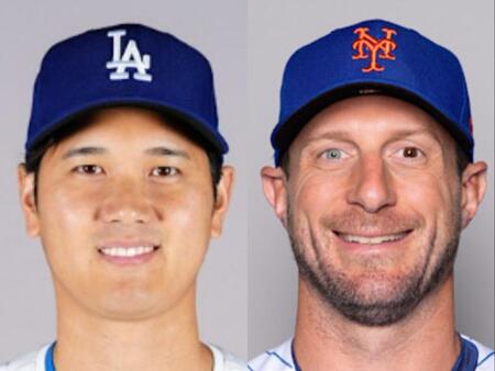 ドジャース・大谷翔平（左）とブルージェイズ・シャーザー