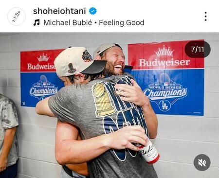 　大谷翔平のインスタグラム（＠ｓｈｏｈｅｉｏｈｔａｎｉ）から