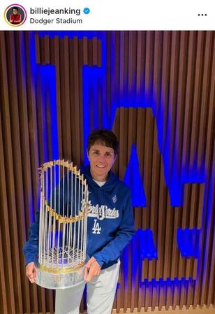 ビリー・ジーン・キングさんインスタグラム（ｂｉｌｌｉｅｊｅａｎｋｉｎｇ）より