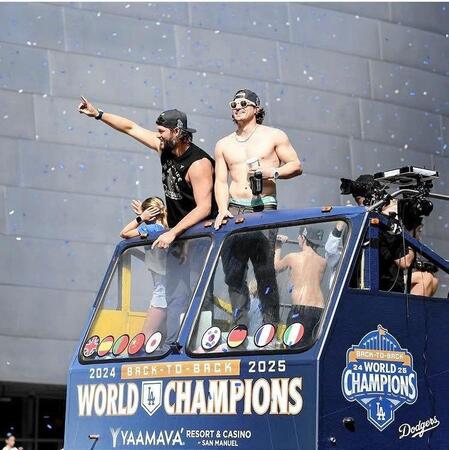 ドジャース　優勝パレード後はナイトパーティー　キケやエドマン妻ら様子を公開　奥さま達も大喜び