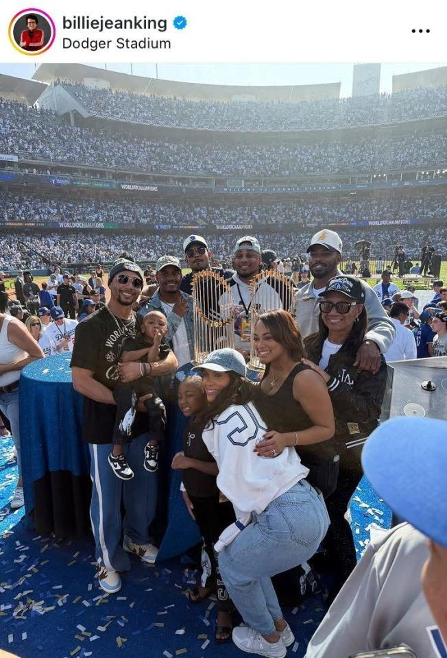 ビリー・ジーン・キングさんインスタグラム（ｂｉｌｌｉｅｊｅａｎｋｉｎｇ）より