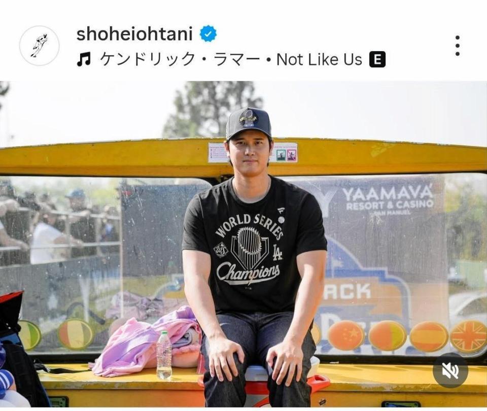 大谷翔平のインスタグラム（＠ｓｈｏｈｅｉｏｈｔａｎｉ）から
