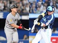 　今オフメジャ－移籍を目指す岡本（左）と村上