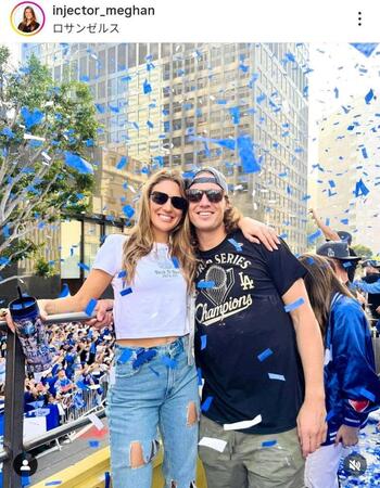 　グラスノーの婚約者・メーガンさんのインスタグラム（ｉｎｊｅｃｔｏｒ＿ｍｅｇｈａｎ）より