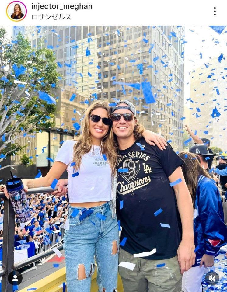 　グラスノーの婚約者・メーガンさんのインスタグラム（ｉｎｊｅｃｔｏｒ＿ｍｅｇｈａｎ）より