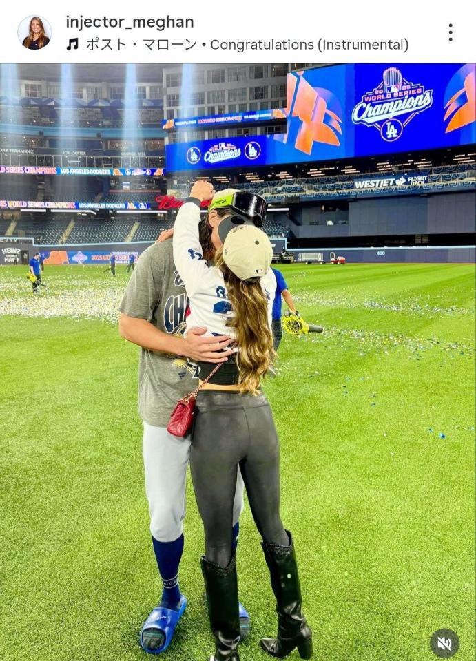 　グラスノーの婚約者・メーガンさんのインスタグラム（ｉｎｊｅｃｔｏｒ＿ｍｅｇｈａｎ）より 