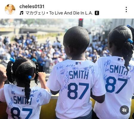 スミスコーチの妻ミシェルさんのインスタグラム＠ｃｈｅｌｅｓ０１３１（１１月５日付）より