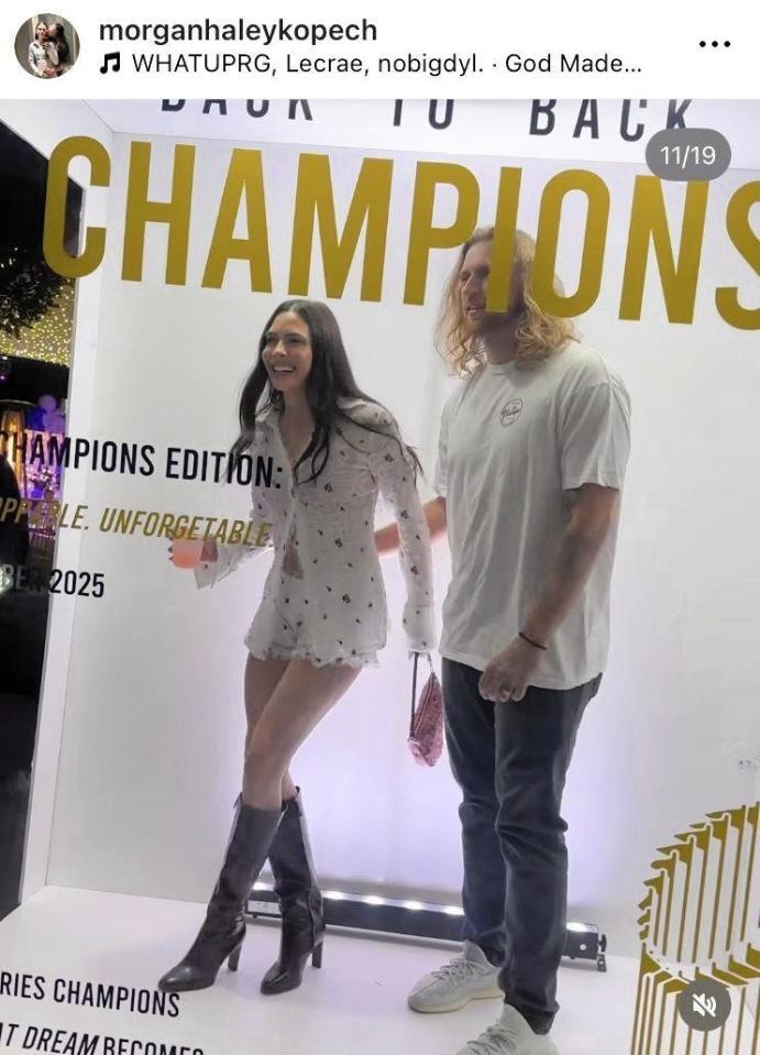 　コペックの妻モーガンさんのインスタグラム＠ｍｏｒｇａｎｈａｌｅｙｋｏｐｅｃｈ（１１月７日付）より