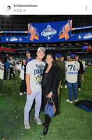 　エドマンの妻、クリスティンさんのインスタグラム（＠ｋｒｉｓｔｅｎｅｄｍａｎ）から