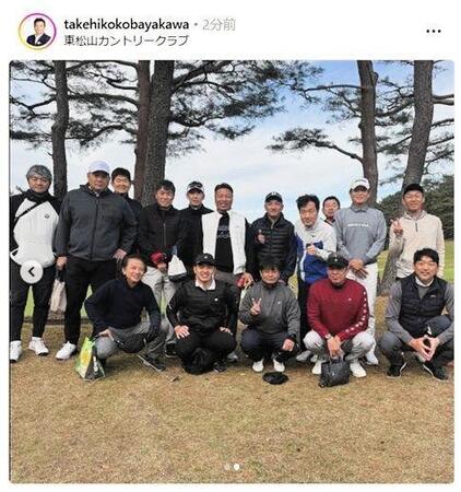 　小早川毅彦氏のインスタグラム（ｔａｋｅｈｉｋｏｋｏｂａｙａｋａｗａ）より