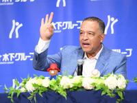 　大谷翔平らドジャース所属の日本人選手のＷＢＣ出場について語るドジャース・デーブ・ロバーツ監督（撮影・伊藤笙子）