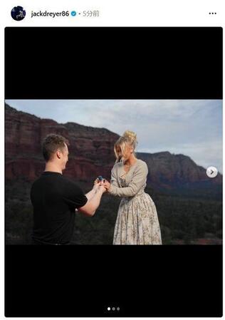 　ドジャース・ドレイヤーのインスタグラム（ｊａｃｋｄｒｅｙｅｒ８６）より 