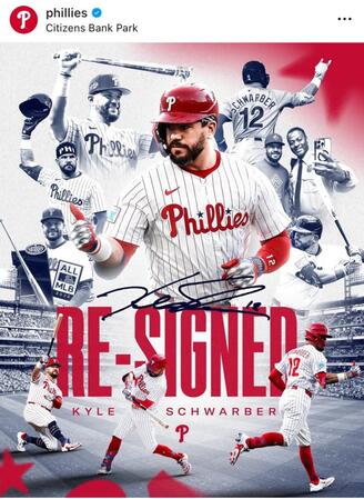 　フィリーズのインスタグラム＠ｐｈｉｌｌｉｅｓより