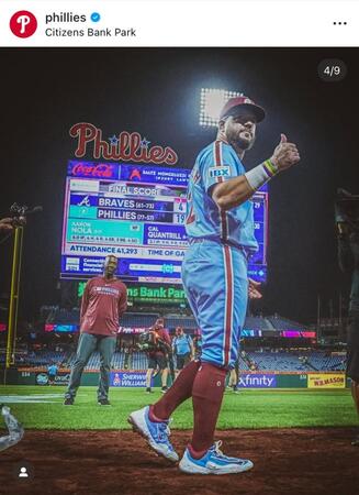 　フィリーズのインスタグラム＠ｐｈｉｌｌｉｅｓより