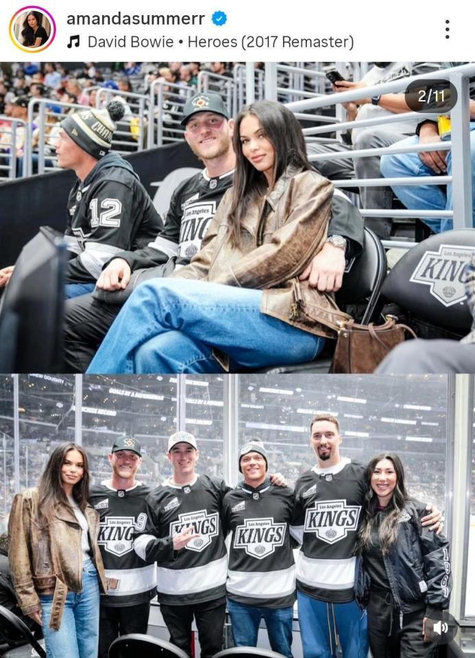 　カスパリアスと観戦。アマンダさんのインスタグラム＠ａｍａｎｄａｓｕｍｍｅｒｒより