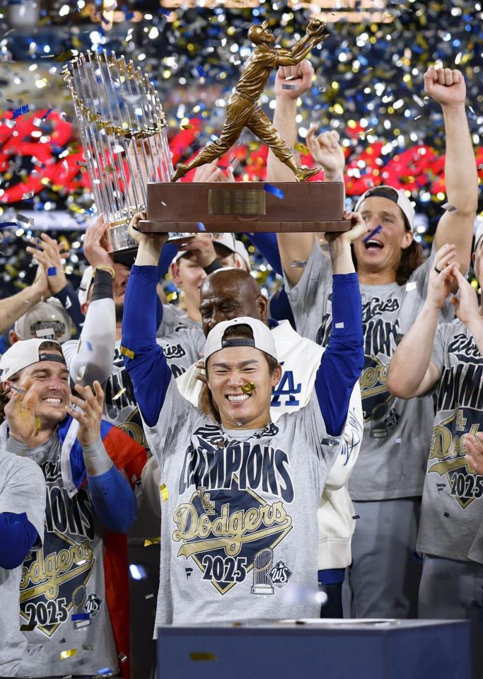 　ワールドシリーズでＭＶＰに輝いたドジャース・山本＝11月