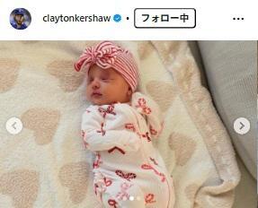 　カーショーのインスタグラム（＠ｃｌａｙｔｏｎｋｅｒｓｈａｗ）より