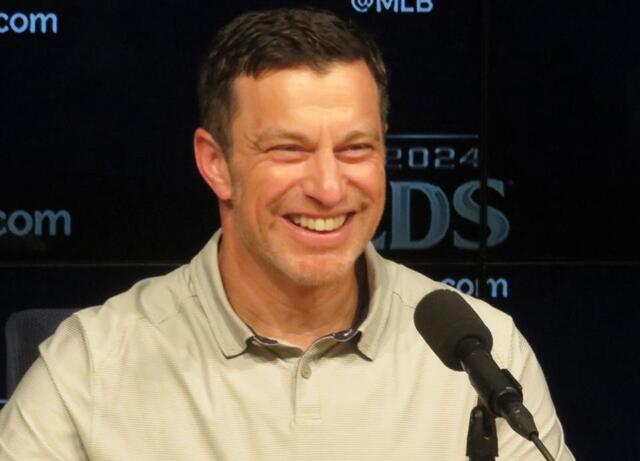 ドジャース・アンドリュー・フリードマン編成本部長＝２０２４年１０月