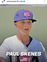 　ポール・スキーンズ。ＷＢＣ公式インスタグラム（ｗｂｃｂａｓｅｂａｌｌ）より