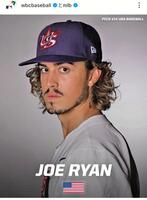 　ジョー・ライアン。ＷＢＣ公式インスタグラム（ｗｂｃｂａｓｅｂａｌｌ）より