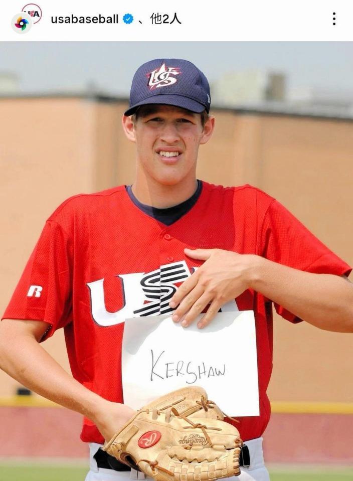 　クレイトン・カーショー。ＷＢＣ公式インスタグラム（ｗｂｃｂａｓｅｂａｌｌ）より