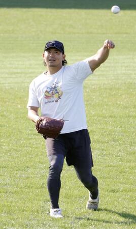 　練習を公開したカブス・今永