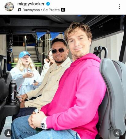 　ミゲル・ロハスのインスタグラム（ｍｉｇｇｙｓｌｏｃｋｅｒ）より 