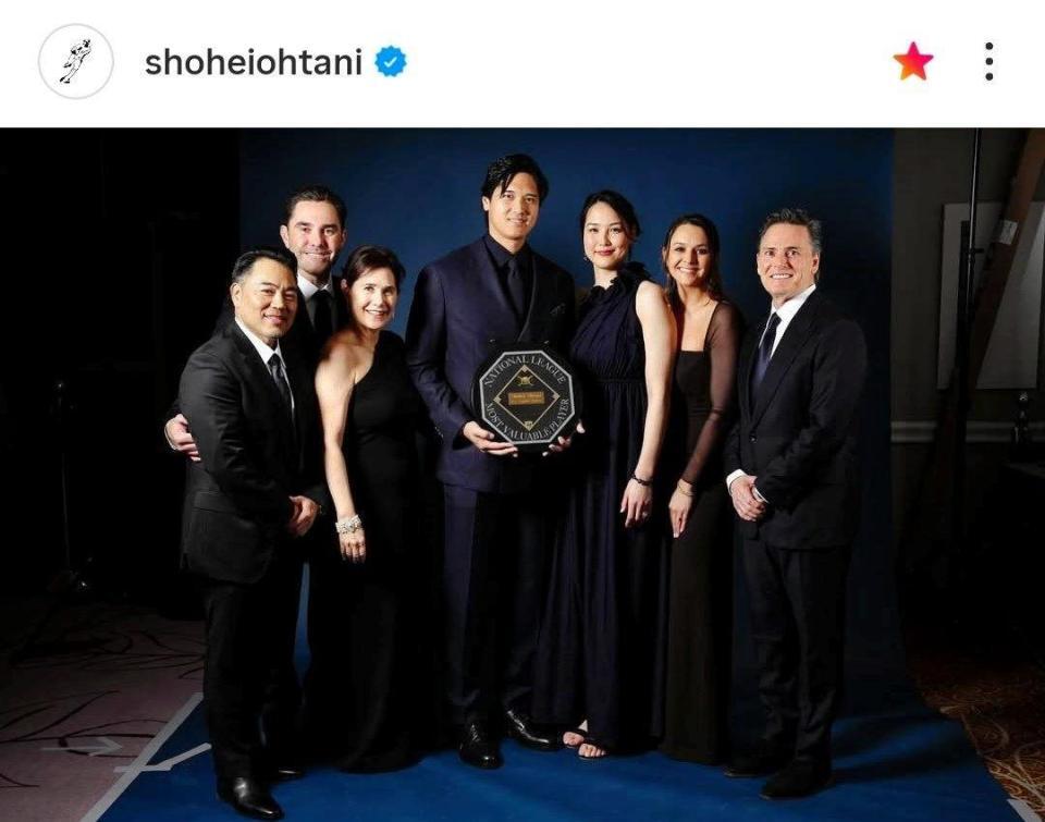 　大谷翔平のインスタグラム（ｓｈｏｈｅｉｏｈｔａｎｉ）より