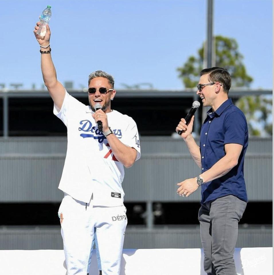 球団イベントに参加したロハス（ロサンゼルス・ドジャース提供）