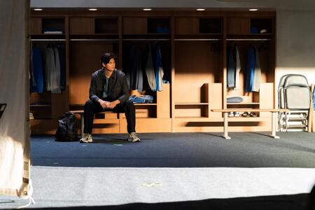 ＣＭの撮影に臨む大谷