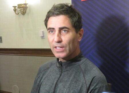 森木との契約の舞台裏を明かしたパドレスのプレラーＧＭ（撮影・小林信行）