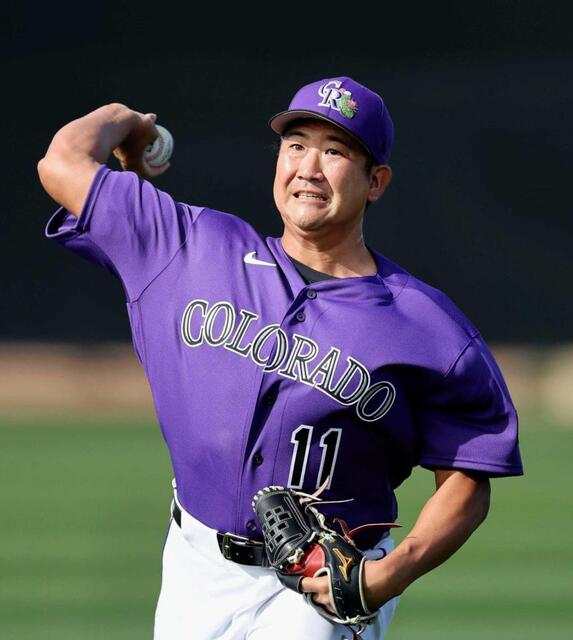 ロッキーズ・菅野 紫ユニお披露目 「一番評価してくれた」被弾課題も