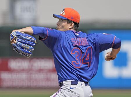 先発した千賀。２回２／３を投げ３安打２失点だった（共同）