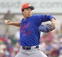 先発した千賀。２回２／３を投げ３安打２失点だった（共同）