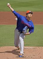 先発した千賀。２回２／３を投げ３安打２失点だった（共同）