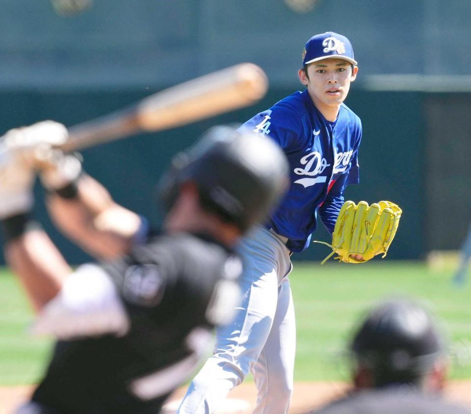 　マイナー戦に先発したドジャース・佐々木（共同）
