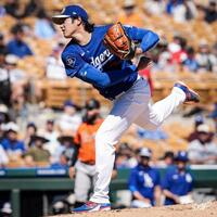 オープン戦に初登板し、５回途中無失点に抑えた大谷（ロサンゼルス・ドジャース提供）