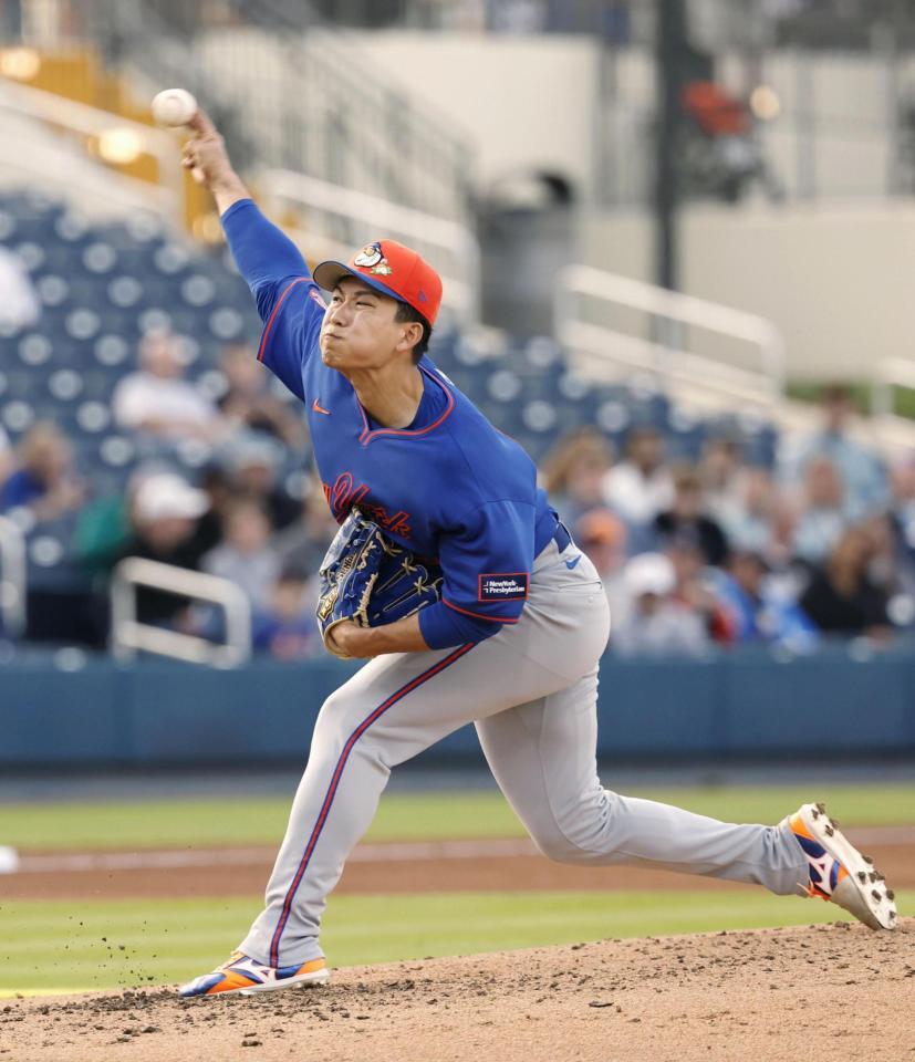 　アストロズ戦に先発したメッツ・千賀＝ウェストパームビーチ（共同）