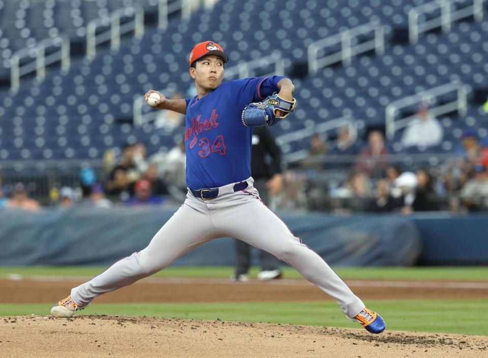 　アストロズ戦に先発したメッツ・千賀＝ウェストパームビーチ（共同）