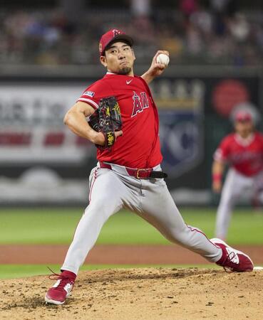 ロイヤルズ戦に先発したエンゼルス・菊池（共同）